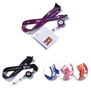 Custom Logo Easy Pull Detachable Badge Lanyard