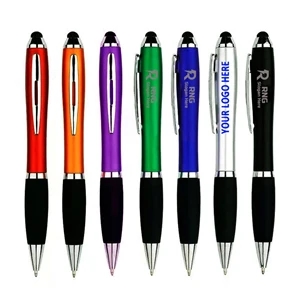 Twist Action Metallic Stylus Gripper Pen