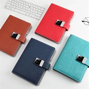 10000 mAh Fingerprint Lock A5 Notebook with 16GB USB Drive