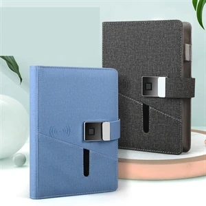 10000 mAh Fingerprint Lock a5 Notebook with USB Drive