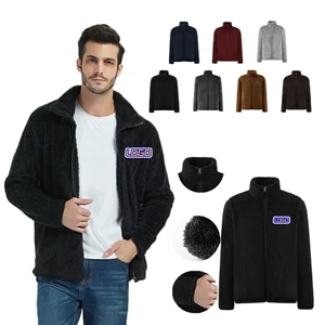 Men's Full Zip Winter Polar Fleece Fuzzy Jacket