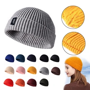 Winter Knitted Fisherman Beanie Hat w/Cuff