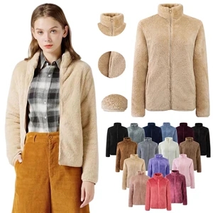 Women's Full Zip Winter Polar Fleece Fuzzy Jacket