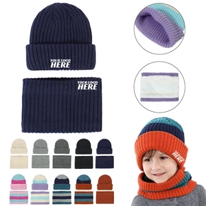 Kids Crochet Cap's Scarf Warm Set