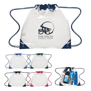 Reusable Clear Drawstring Backpack