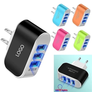 3 Ports Usb Travel Wall Charger