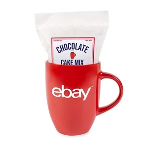 10 oz Ceramic Mug with Chocolate Mug Cake Packet