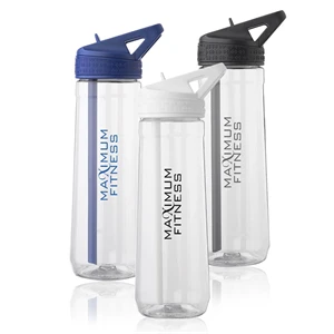 30 oz. Fitness Plastic Water Bottle with Sip Straw