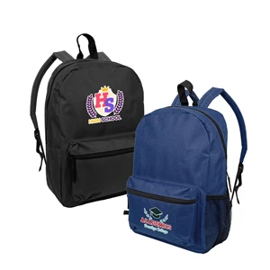 Custom Logo 600D Super Vales School Heavy Duty Backpack w/Mesh Pocket