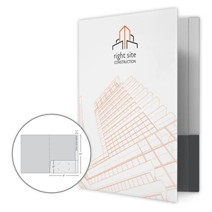 Standard Presentation Folder - 1 Pocket/1 Reinforced Edge