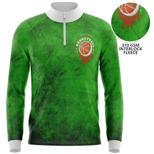 Unisex 310 GSM Fleece Sublimation Quarter Zipper Sweatshirt