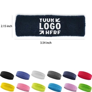 Sports Elastic Headband Embroidered LOGO