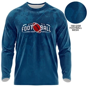 Unisex 160 GSM Football Mesh Long Sleeve Jersey T-Shirt