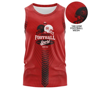 Unisex 160 GSM Football Mesh Sleeveless Tank Tops