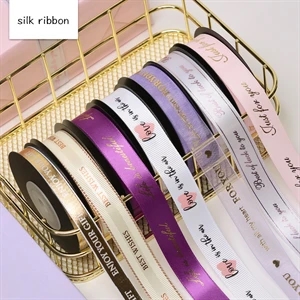 Custom 100 Yards Silk Ribbon