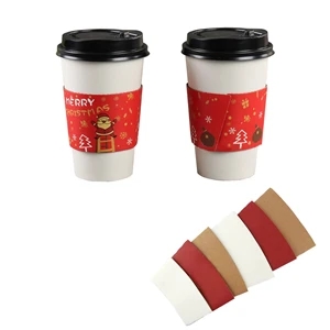 Custom Craft Paper Cup Sleeves  MOQ 100PCS