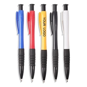 Plastic Ballpoint Pens With Clip and Grip