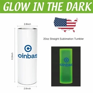 Glow In The Dark 20 Oz. Full Color Tumbler