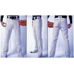 Premium Full Length Striped Baseball Pants with Piping