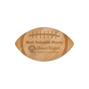 11" x 6 1/2" Alder Football Plaque