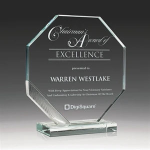 Octennial Starphire Glass Octagon Award