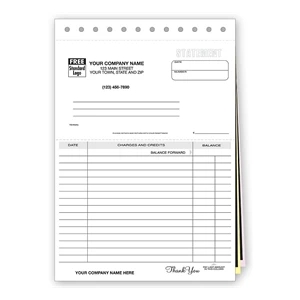 Account Statement Forms, Classic Design Carbon Lined