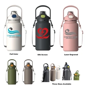 34/44/54 oz Stainless Steel Vacuum Water Bottle With Handle