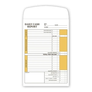 Daily Cash Report Envelopes