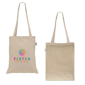 Harvest - Recycled 8 oz. Cotton & Mesh Tote Bag - ColorJet