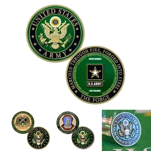 Customized Soft Enamel Iron Coins - 1-3/4" Double Sided