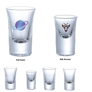 Small Tall Clear Heavy Base Shot Glass Whiskey Tequila Vodka