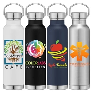 22 oz. Double Wall Stainless Steel Bottle w/Lid - ColorJet