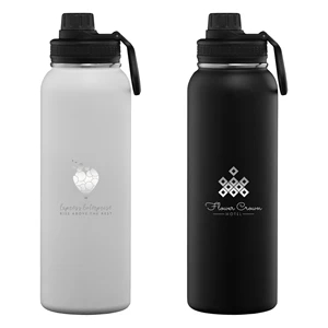 40 oz. Stainless Steel Double Wall Water Bottle - Laser