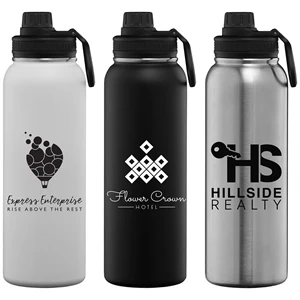 40 oz. Stainless Steel Double Wall Water Bottle - Silkscreen