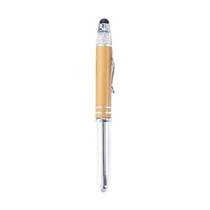 3-in-1 Custom Printed Stylus Pen with LED Light