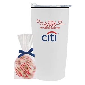 Custom Logo Tumbler Valentine's Day Yogurt Pretzels