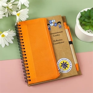 Custom Logo Sprial Notebook with Pen and Pencil Case