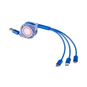 3-in-1 Retractable Lanyard Charging Cable