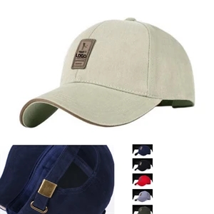 Golf Cap With Leather Patch