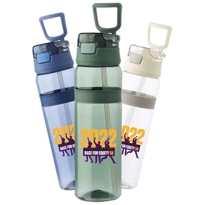 28 Oz. Plastic Water Bottle With Easy Carry Loop Handle