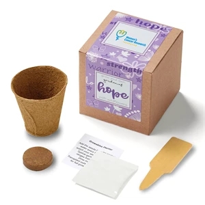 Purple Garden of Hope Seed Planter Kit in Kraft Box