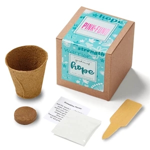Teal Garden of Hope Seed Planter Kit in Kraft Box