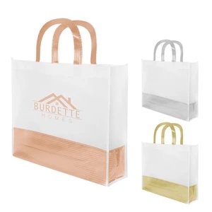 Flair Metallic Accent Non-Woven Tote Bag