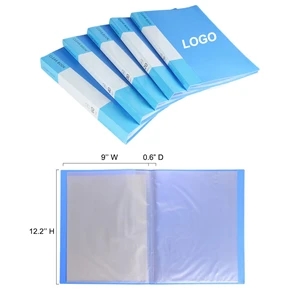 20 Pockets A4 Plastic File Folder Clear/Display Book