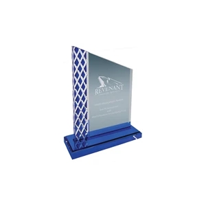 7" Blue Unite Diamond Ice Acrylic Award