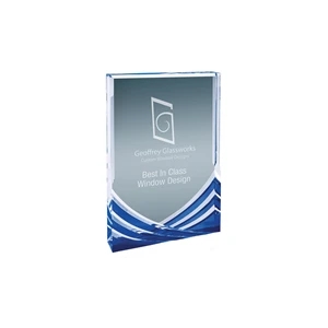 5" x 7" Blue Rectangle Soaring Acrylic Award