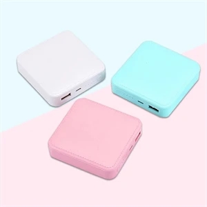 Custom Logo Leather Portable Mini Power Bank