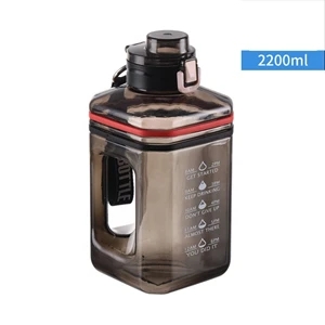 2.2L Large Sports Water Bottle With Time Maker