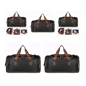 Large Pu Leather Travel Duffel Bag