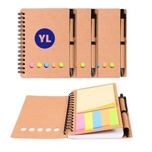 Multi-Functional Notebook w/Sticky Notes and Flags & Pen